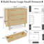 Ensemble de 2 grandes tables de chevet 3 tiroirs Rattan