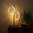 Saturn 21 in. Industrial LED Table Lamp in Gold with 2 Removable Lighted Hoops and 3-Way Touch Dimmer