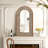 Rustic Arched Wooden Frame Wall Mirror-2078458615