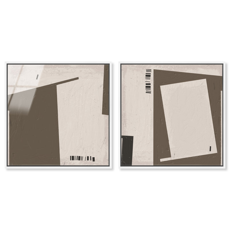 Structural Set High-Gloss Frameless Acrylic Glass Wall Art Abstract Print by Oliver Gal, Ready to Hang, 12 x 12, 41"H x 41"W