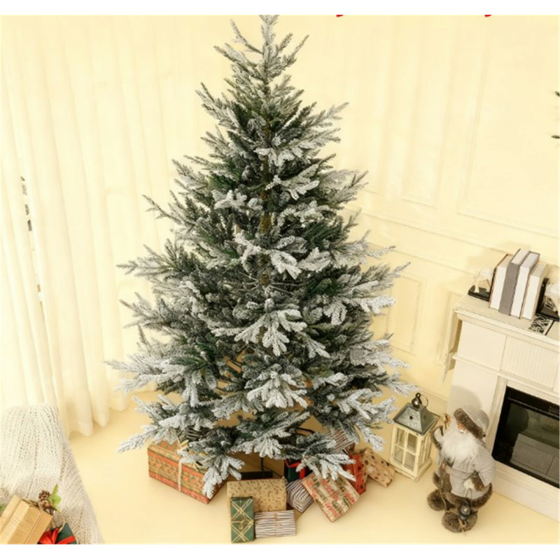 Arbre de Noël artificiel avec 1218 pointes, base en acier, H 7,5 pi