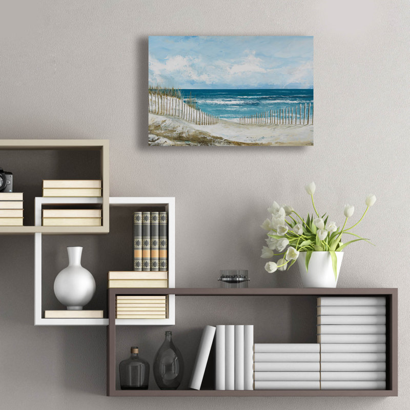 Art mural en verre épique «Tranquil Sea No. 1» par Max Maxx, 24 po x 16 po, H 16 po x l 24 po