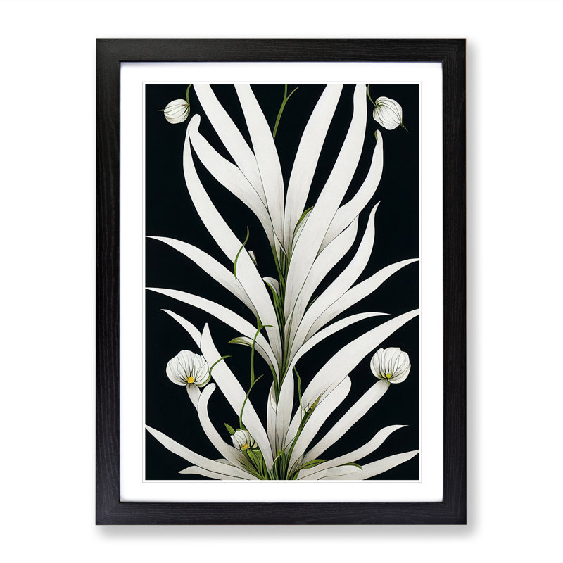 The Unbeatable Flowers - Framed Print, 34cm H x 25cm W x 2cm D, Black