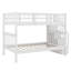 Lit superposé double au-dessus de double, structure de lit superposé en bois avec escalier, lit superposé avec rangement et garde-corps pour garçons adultes-1983639730