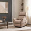 Fauteuil inclinable électrique en cuir Solaro avec double moteur, fauteuil inclinable électrique en cuir avec télécommande