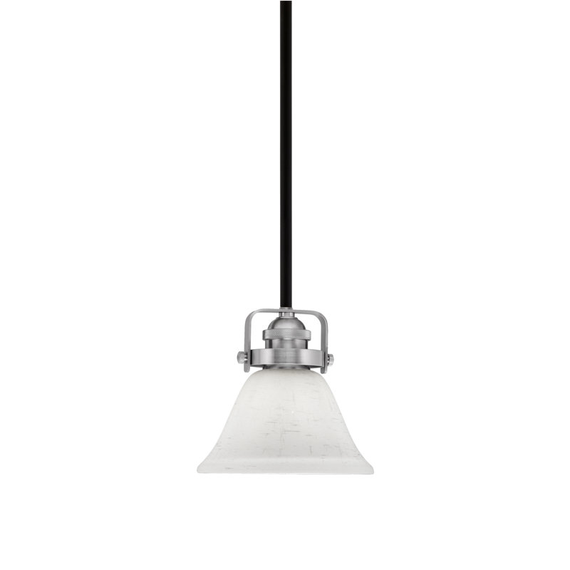 Mini-luminaire suspendu Easton, Noir mat/nickel brossé