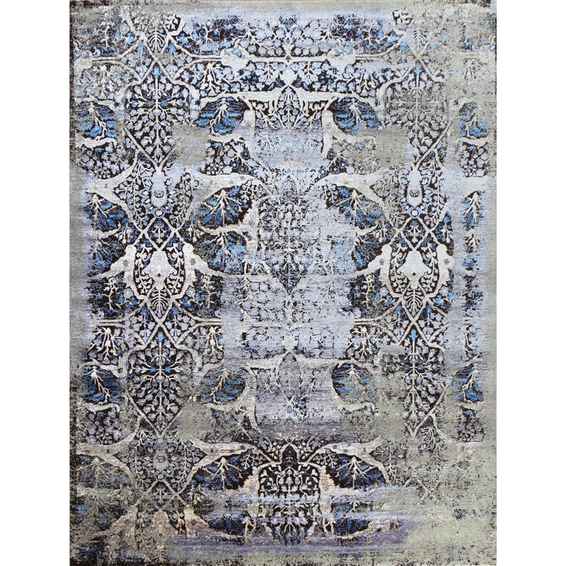 Tapis rectangulaire noué à la main, Rectangulaire 8 pi x 10 pi