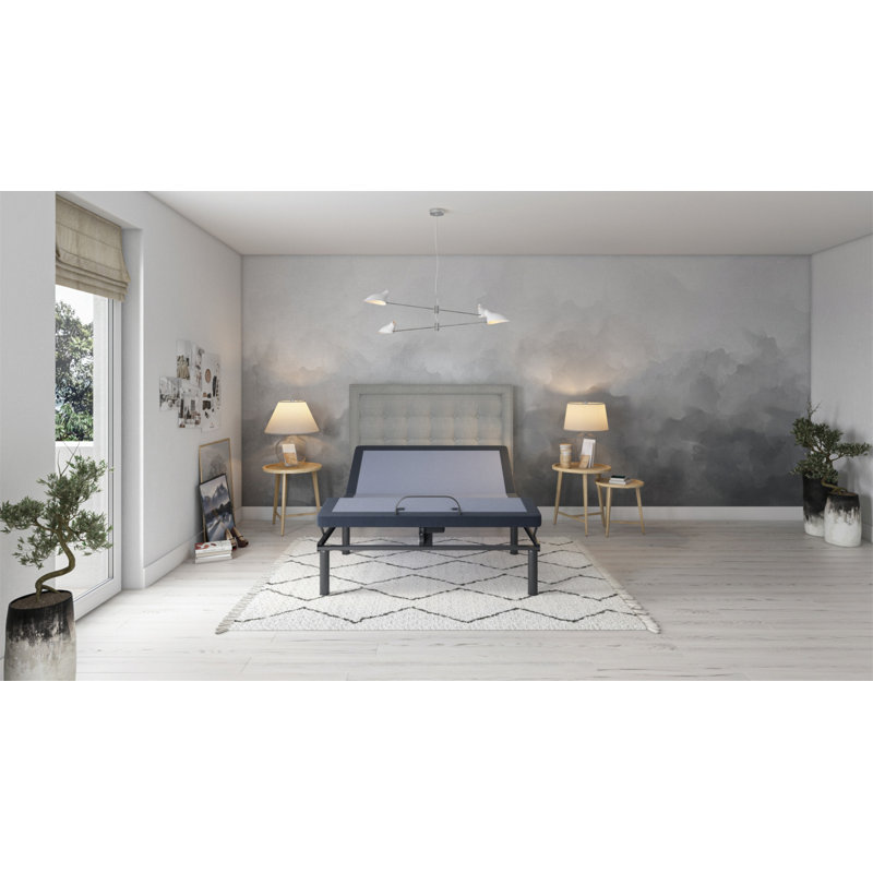 Adjustable Bed Base With Three Vibration Modes And Head And Foot Position Adjustments, Twin