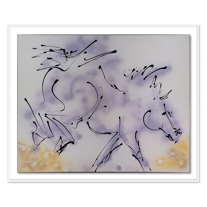 Couples II Painting by Donna Bernstein, White, 40" H x 48" W x 2.5" D