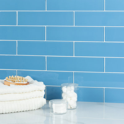 Quality Value Series 3" x 12" Straight Edge Glass Subway Tile