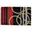 Tapis d'extérieur rayé noir et rouge 18 po x 30 po Coir