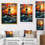 «Coastal Stormy Sunset Lighthouse Breeze IV», art mural phares-1631596296-1821411277