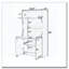 Buffet 69 po avec huche et poste de travail pliable, armoire de rangement multifonctionnelle avec tablette réglable et prise de courant-696453902