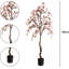Bégonia artificiel en pot de 4,6 pi - plante en soie avec feuilles et branches réalistes, intérieur et extérieur, bureau, décoration de patio