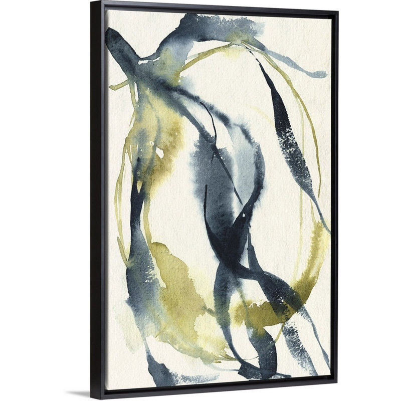 «Unwind II» par Jennifer Goldberger - reproduction d'art, Toile avec cadre noir, H 38 po x l 26 po x P 1,75 po