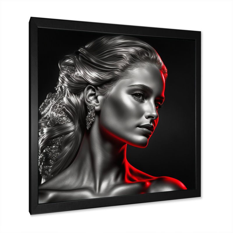 Impression noire sur toile encadrée, H 16 po x l 16 po x P 1 po
