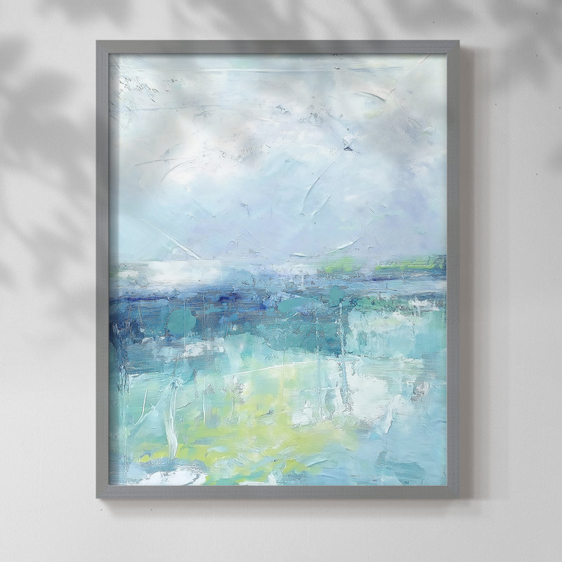 Série ABSTRACT DCCDXV - reproduction encadrée de qualité supérieure - prête à être accrochée - aucun clou requis, Gris