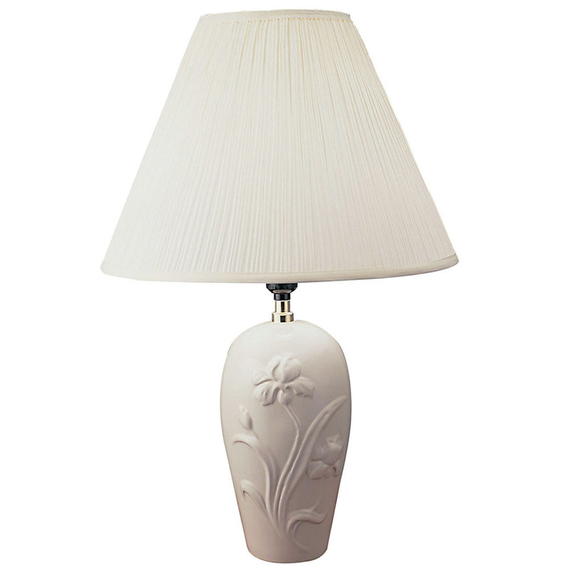 Lampe de table 26 "Ethelyne, Blanc cassé