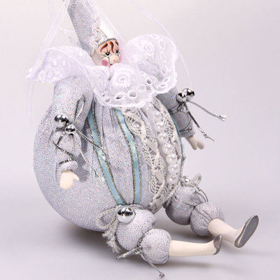 Jefto Collectible Carnival Doll Hand-Made Hanging Figurine Ornament