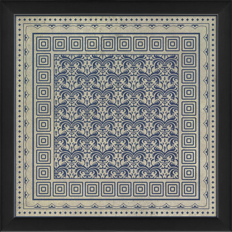 11, impression encadrée Tile, Bleu
