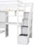Lit mezzanine avec escalier, rangement et bureau avec rangement, escalier en finition-118036601-118036602