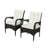 2-Piece Liberatore Dining Chairs With Cushions (Beige Cushion), Chair