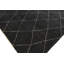 Tapis rectangulaire noir / blanc en laine noué à la main à motif géométrique