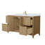 Palmilla 42" Freestanding Single Bathroom Vanity with Marble Top-547851678-547851676-553694016