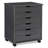 Carrena Gray 6 Drawer Wide Rolling Storage Cart-616229931
