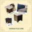 Ensemble de 2 cubes de repose-pieds d'extérieur-1731776830