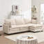 Canapé modulaire, grand canapé en U en velours, canapé rembourré confortable à 3 places avec 1 repose-pieds, 2 coussins lombaires, canapé profond pour le salon-1862323479