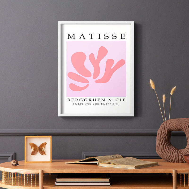 Reproduction encadrée Matisse CCCL - bois massif, H 14 po x l 11 po, Blanc