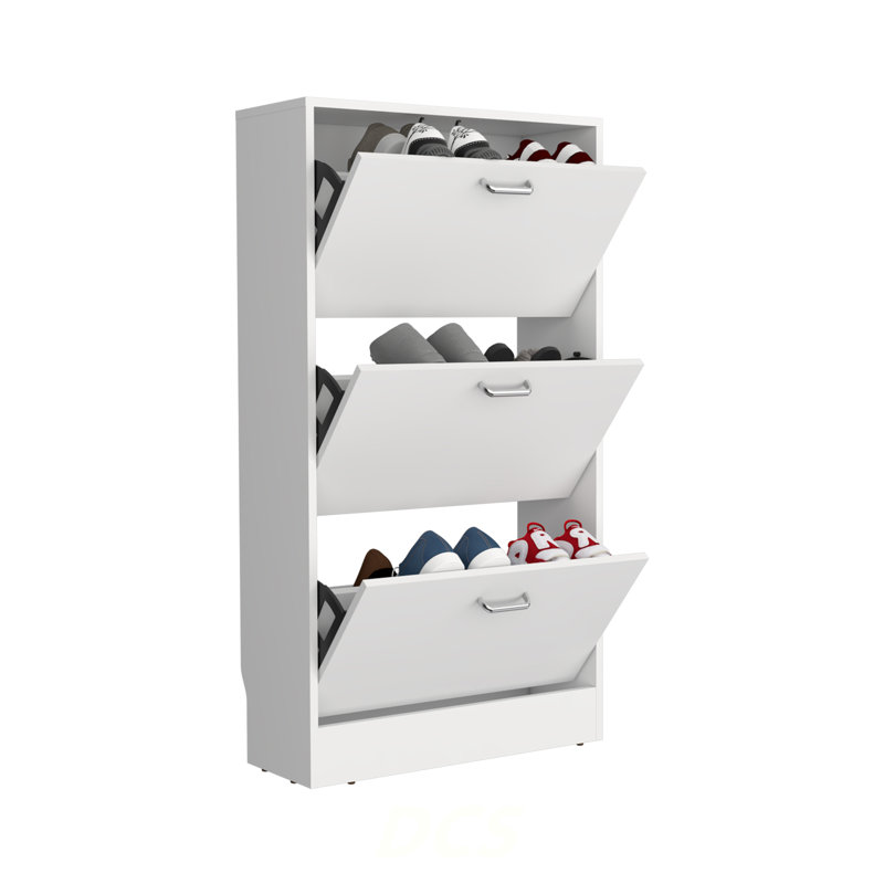 Range-chaussures Inola, rangement pour chaussures, entrée, chambre à coucher, blanc, Blanc