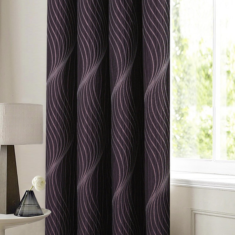 Audrienne Pencil Pleat Room Darkening Curtain Pair, Plum, Width 229 x Drop 229cm