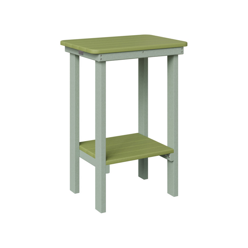 Berlin Gardens Rectangular End Counter Table, Seafoam, Kiwi Green
