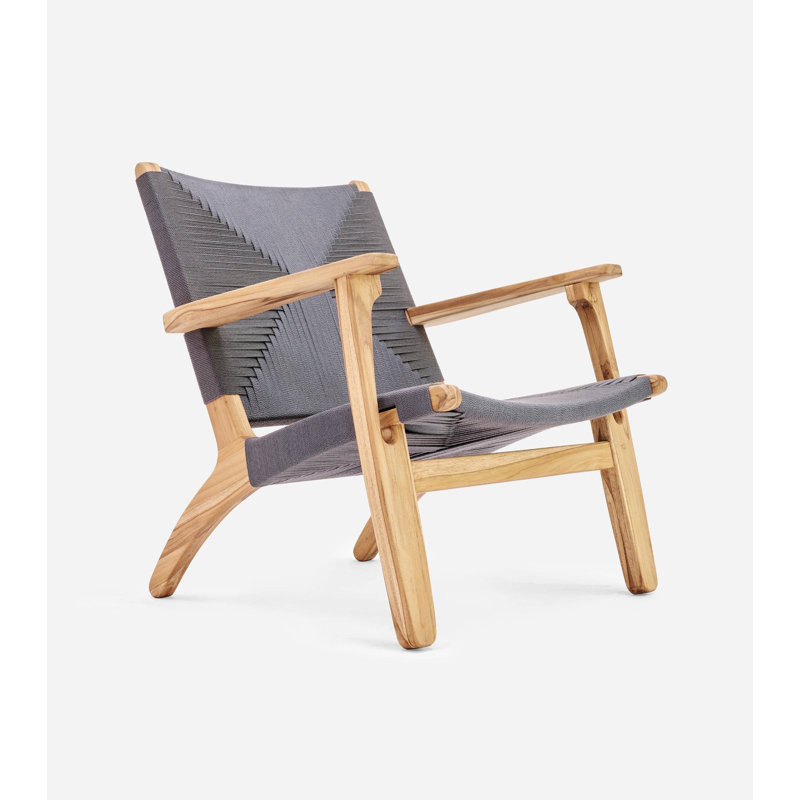 Masaya Armchair, Coffee, Gray Ivory