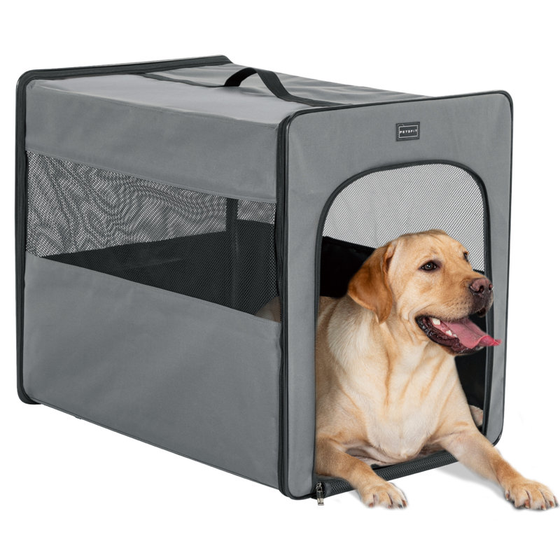 Caisse escamotable pour animal, gris, Moyen (H 26 po x l 31 po x P 21 po)