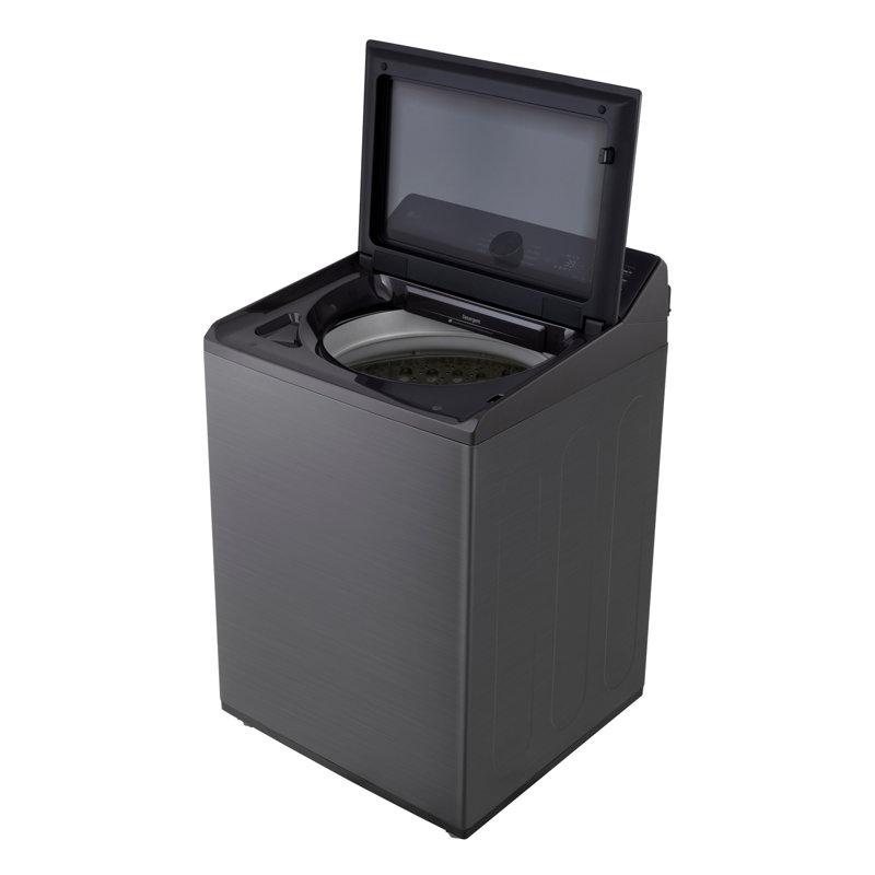 LG Mega Capacity Smart Top Load Washer with Impeller, EasyUnload & AI Sensing, 5.0 cu. ft., Black