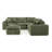 107-inch Boucle L-shaped Sectional Sofa with Moveable Ottoman-2019799386