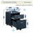 Rolling File Cabinet with Glass Top, Graphite-1612386284