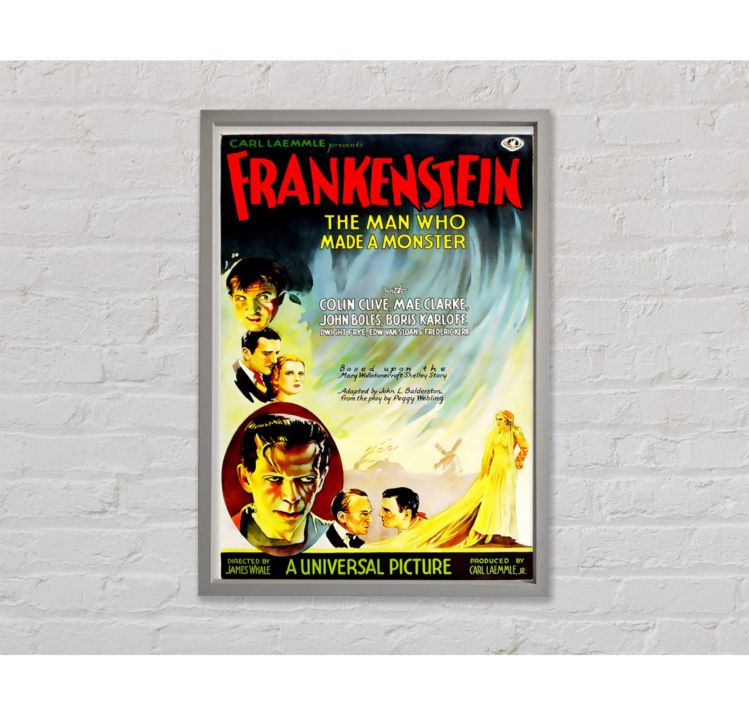 Frankenstein Der Mann, der ein Monster erschuf - Einzelbildrahmen Kunstdrucke auf Leinwand