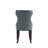 Reine Traditional Vegan Leather Upholstered Beech Wood Dining Side Chair in Pebble Gray