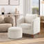 Fauteuil d'appoint rembourré de 29,5 po de large avec repose-pieds et coussin de rangement Amold-999288084