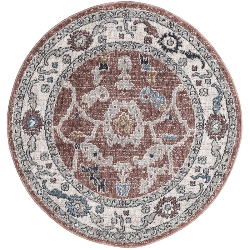 Policarpio Oriental Indoor Rug, Round 3'3"