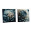 Fleurs bleues et blanches Dahlia I - ensemble de 2 peintures murales en acrylique Dahlia-138661335