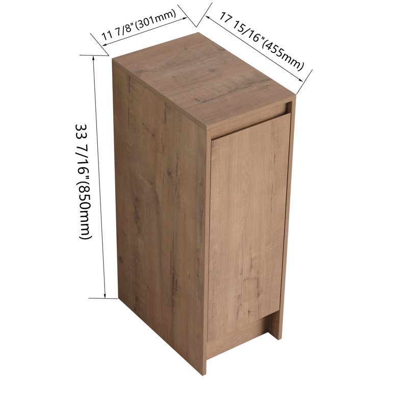 Bellmead 33.44"H FreeStanding Bathroom Cabinet