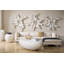 Cast Carved Root Wall Art, White Stone