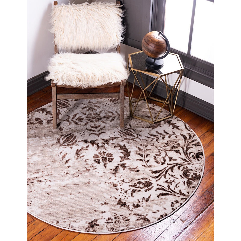 Analise Oriental Indoor Rug, Round 5'