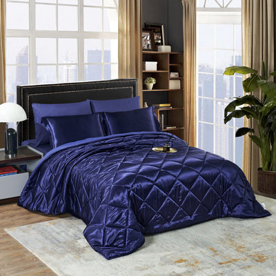 Zadie Reversible Satin Comforter Set