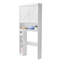 Armoire de rangement au-dessus de la toilette pour salle de bain avec tablette réglable blanche H 67,4 po